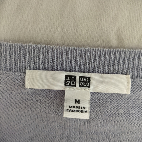 Periwinkle V-neck Uniqlo Cardigan - Picture 4 of 4